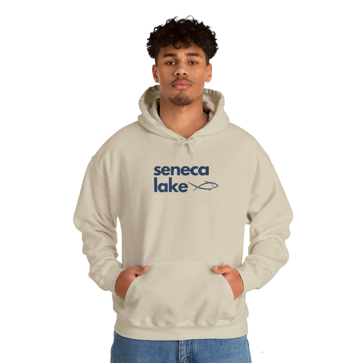 Seneca Lake Simple Fish Unisex Hoodie