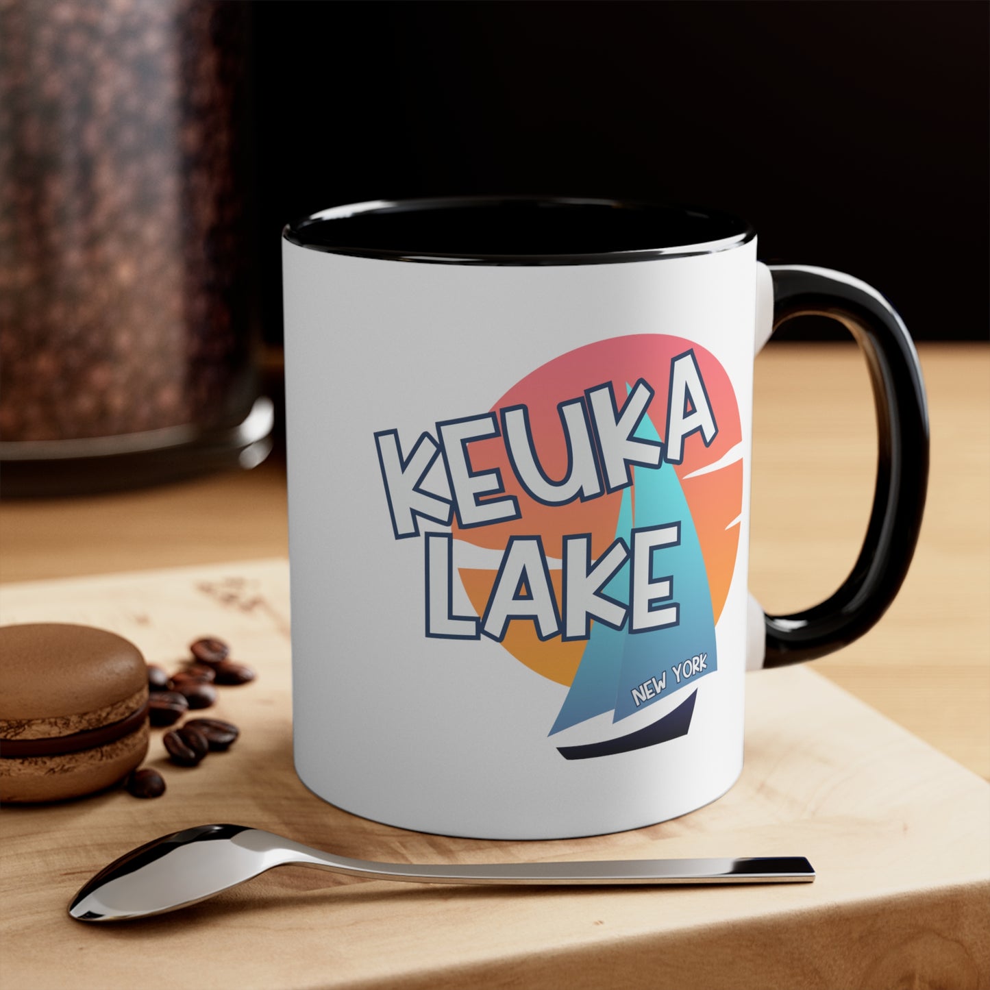 Keuka Lake coffee mug, interior accent Coffee Mug, 11oz coffee mug