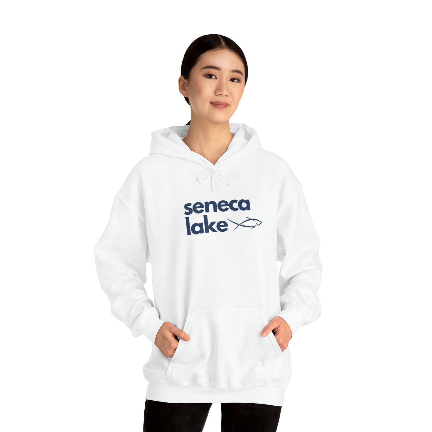 Seneca Lake Simple Fish Unisex Hoodie