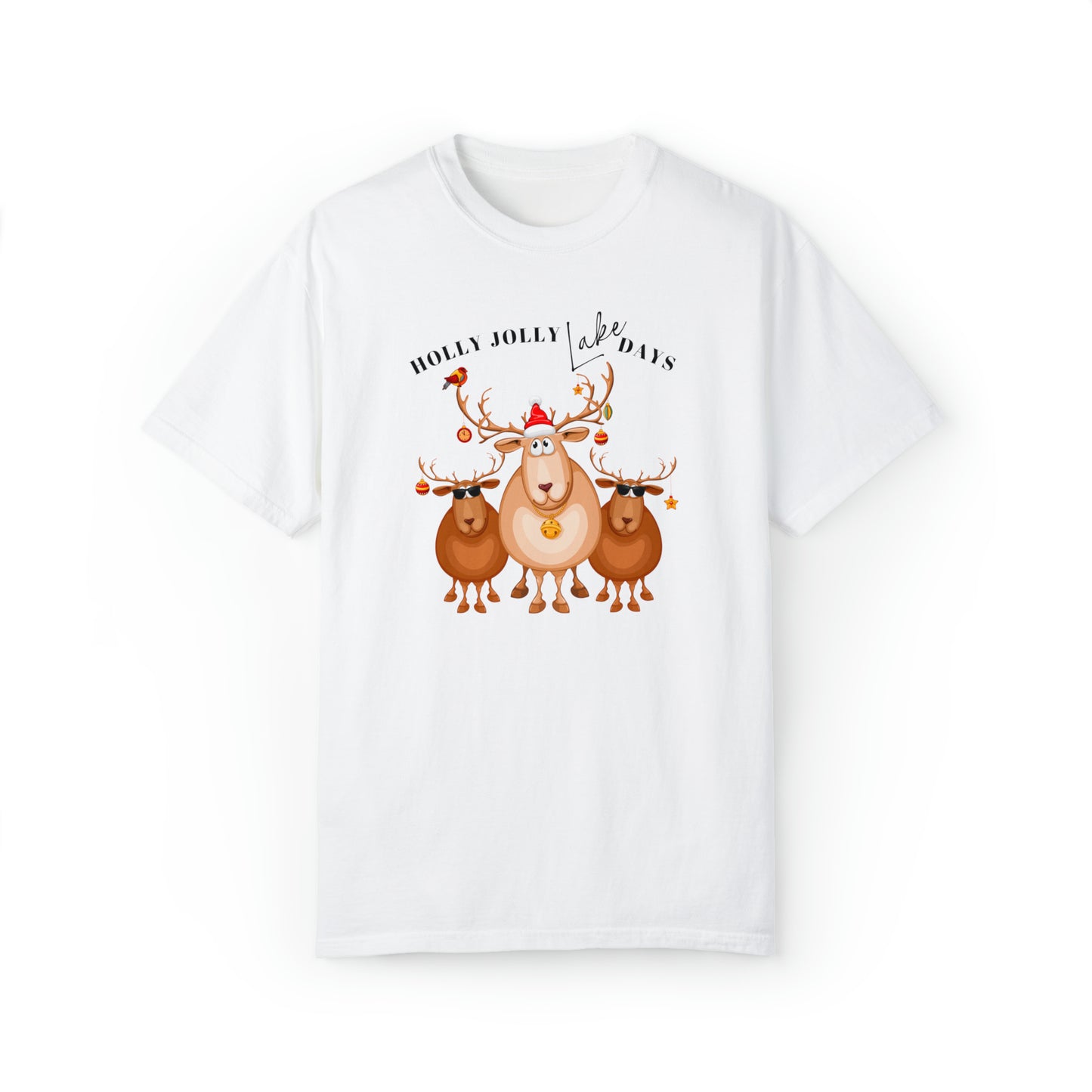 Holiday T-shirt, Festive T-shirt, fun-loving reindeer