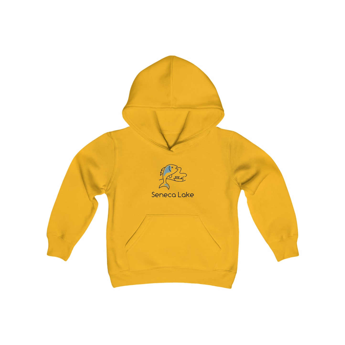 Seneca Lake Fish & Boat Youth Hoodie