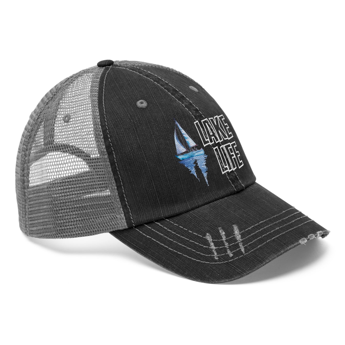 Lake Life Sailboat Unisex Trucker Hat