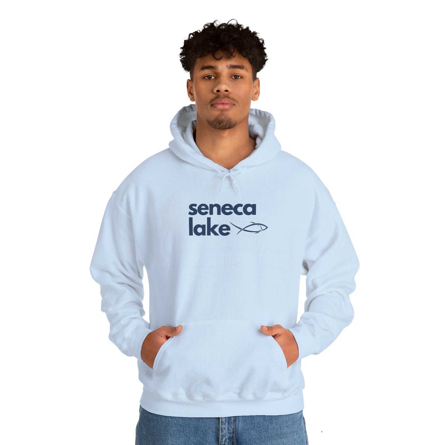 Seneca Lake Simple Fish Unisex Hoodie