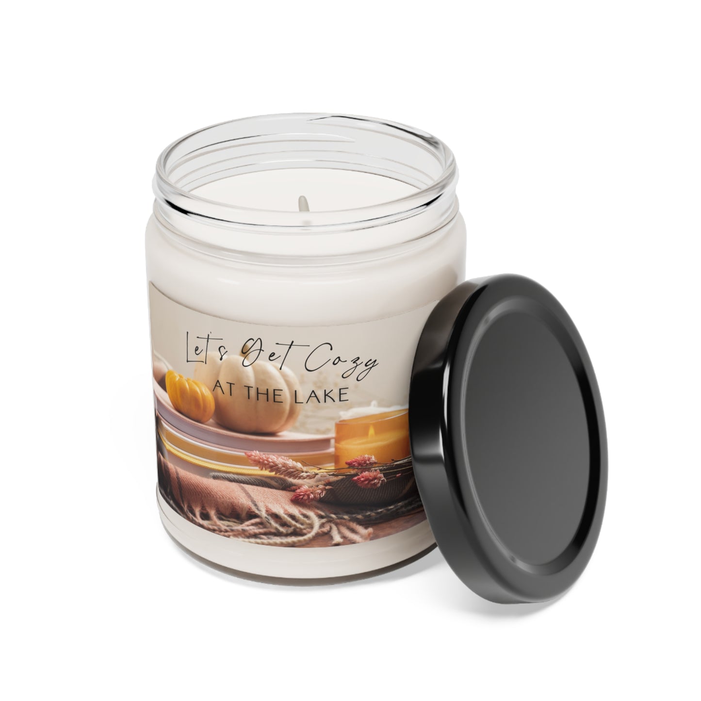 Let's Get Cozy at the Lake Scented Candle, 9oz, the perfect complement to autumn