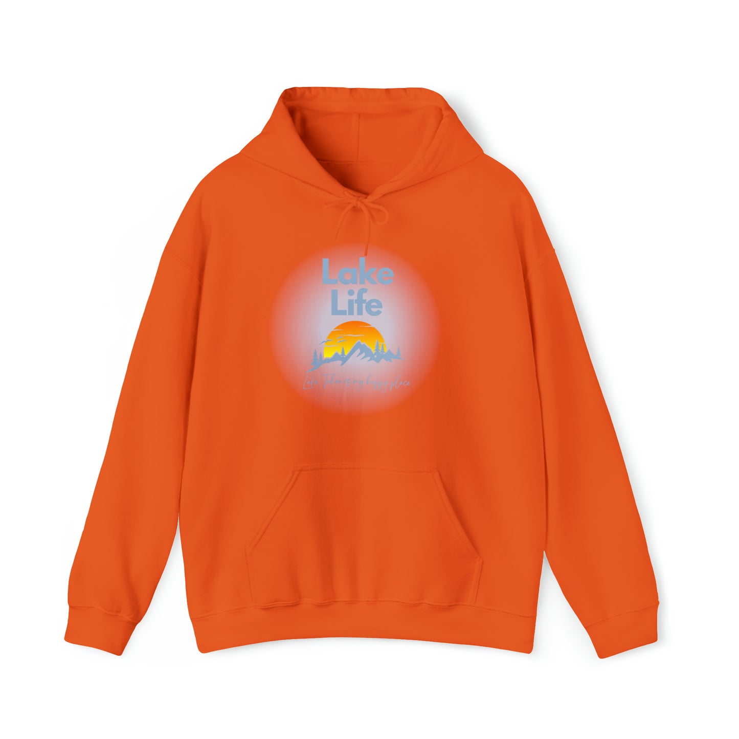 Lake Tahoe is My Happy Place in Mountain Sunset Blues Hoodie