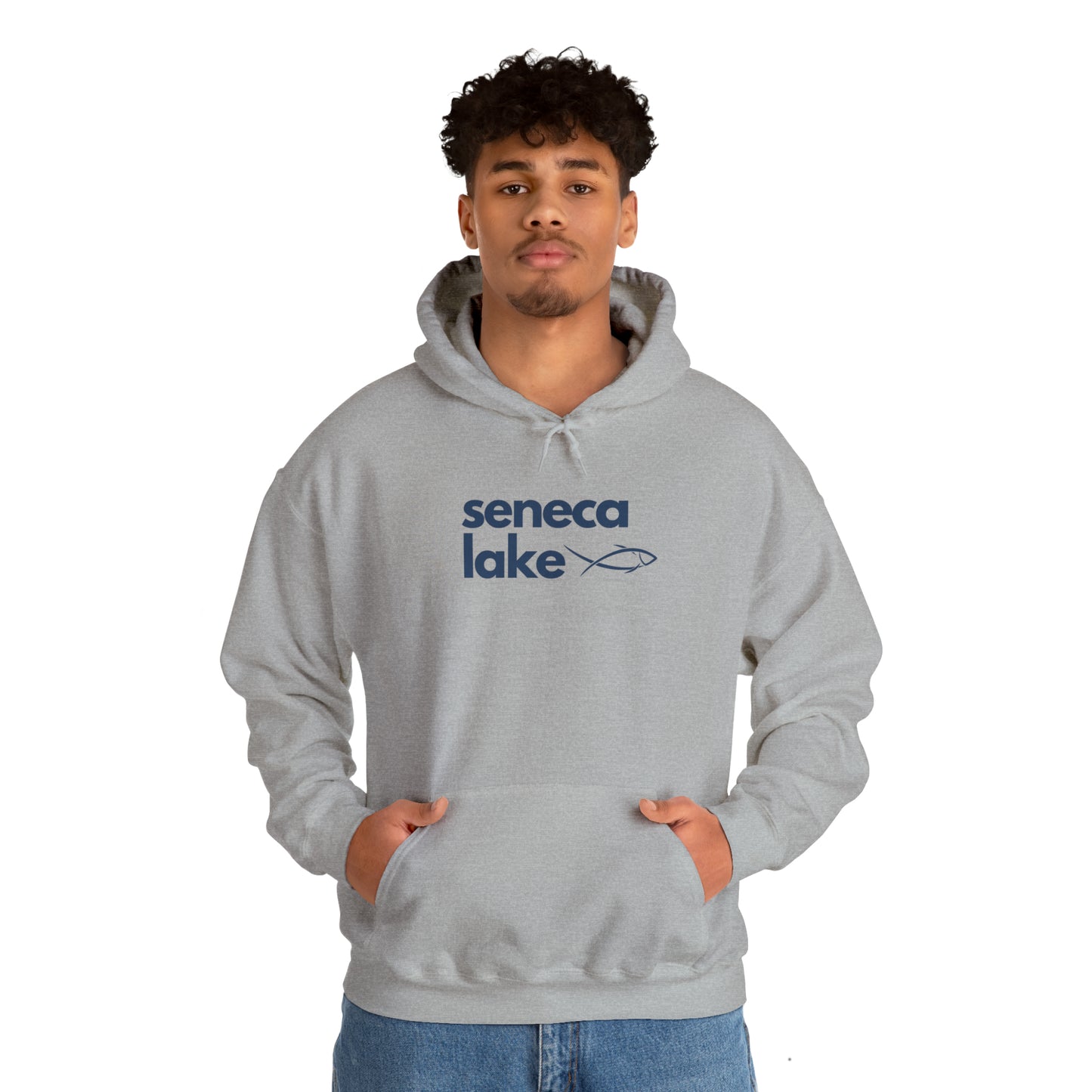 Seneca Lake Simple Fish Unisex Hoodie