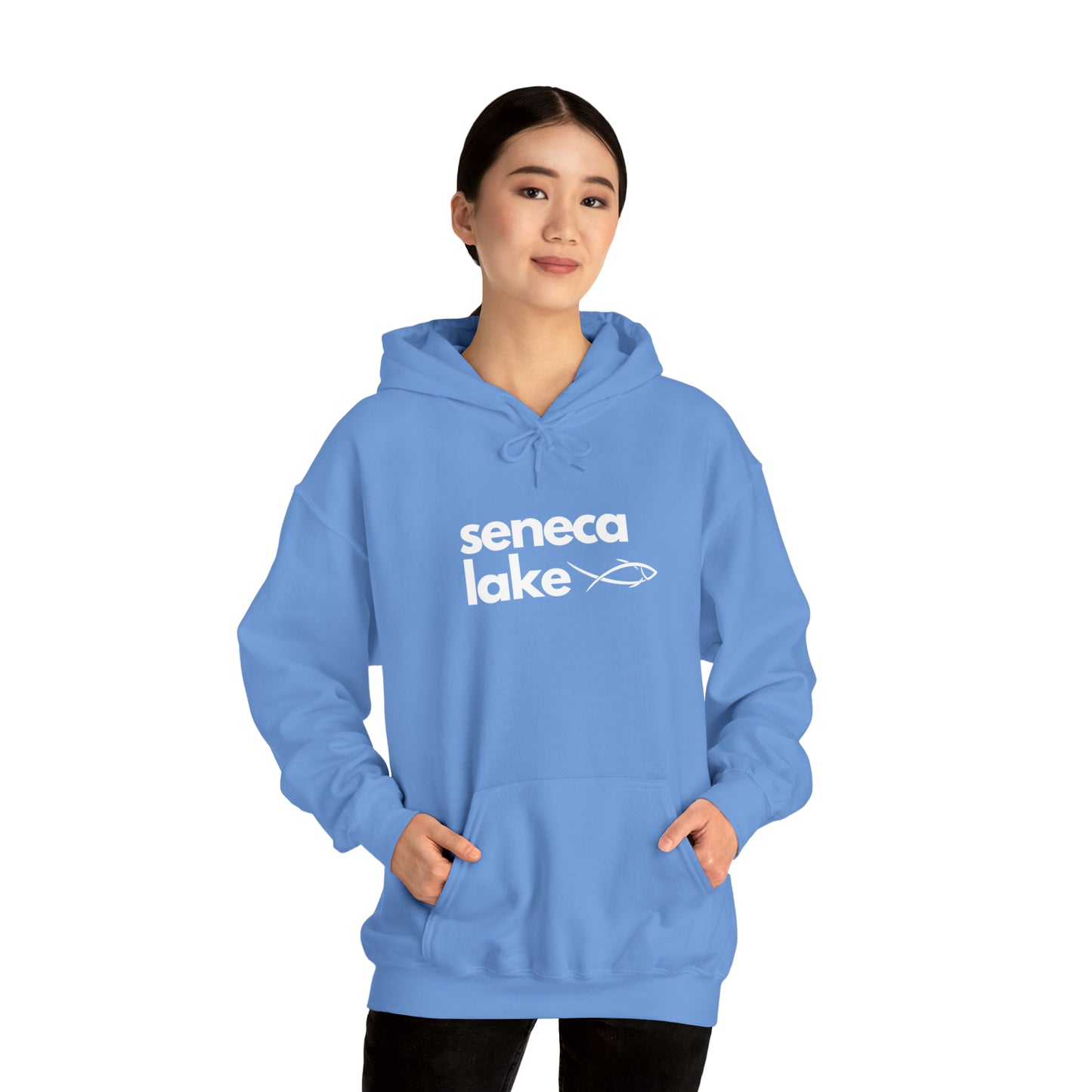 Seneca Lake Simple Fish Unisex Hoodie