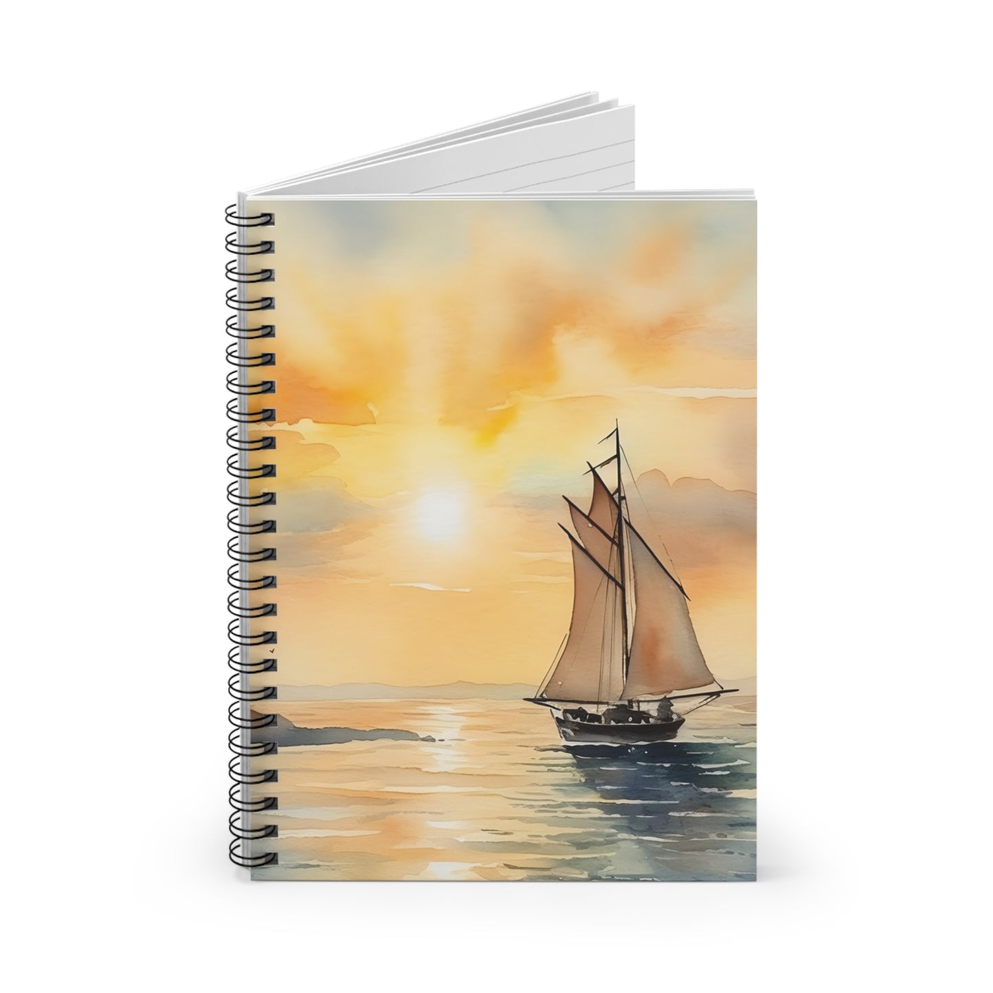 Nautical Elegance on a Crisp Morning Spiral Notebook - Ruled Line