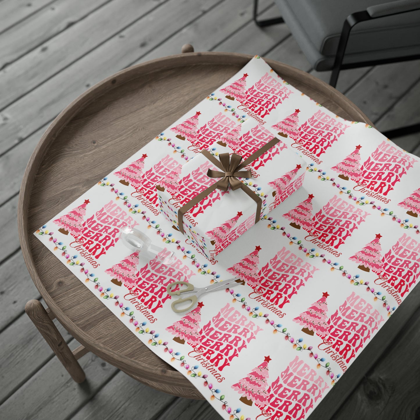 Christmas Wrapping Paper, Holiday Wrapping Paper, Pretty in Pink Christmas!