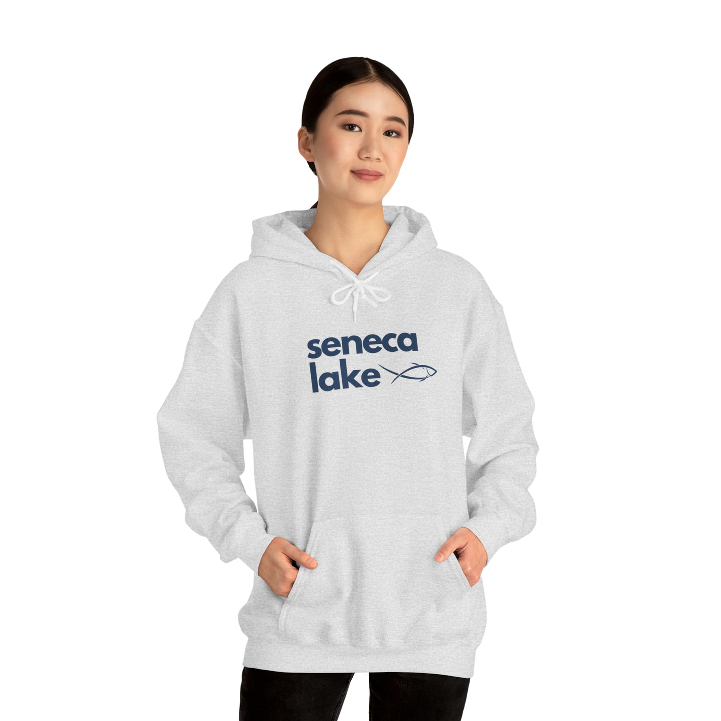 Seneca Lake Simple Fish Unisex Hoodie