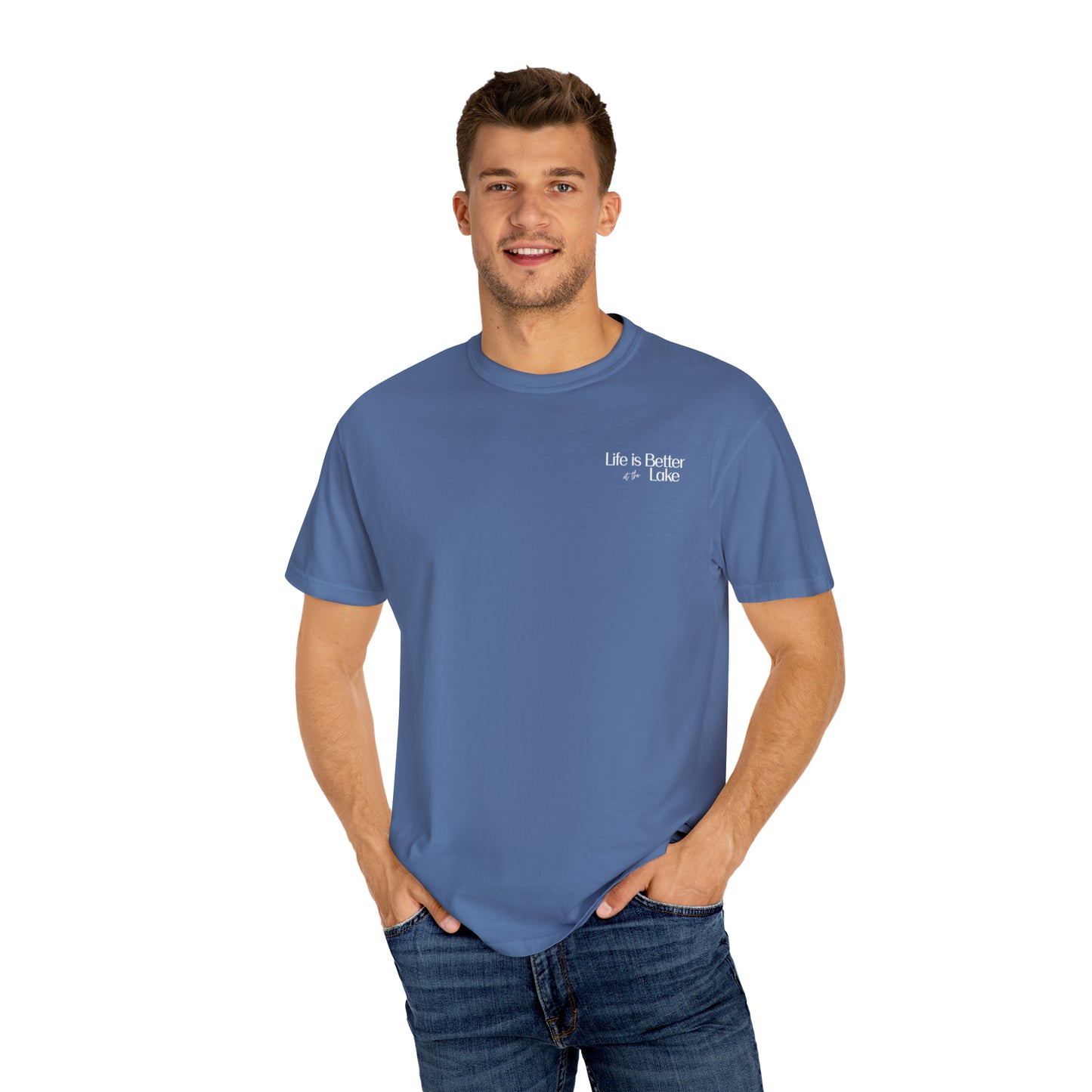 Life is Better at the Lake Unisex Garment-Dyed T-shirt