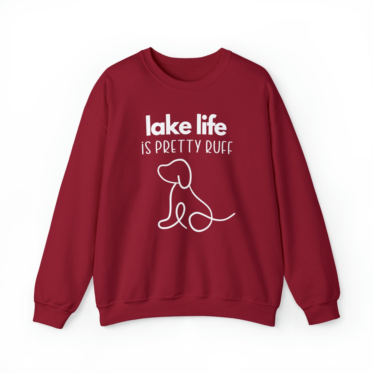 Lake Sweatshirt, Crewneck Sweatshirt, Lake life is Pretty Ruff, lake dog sweatshirt