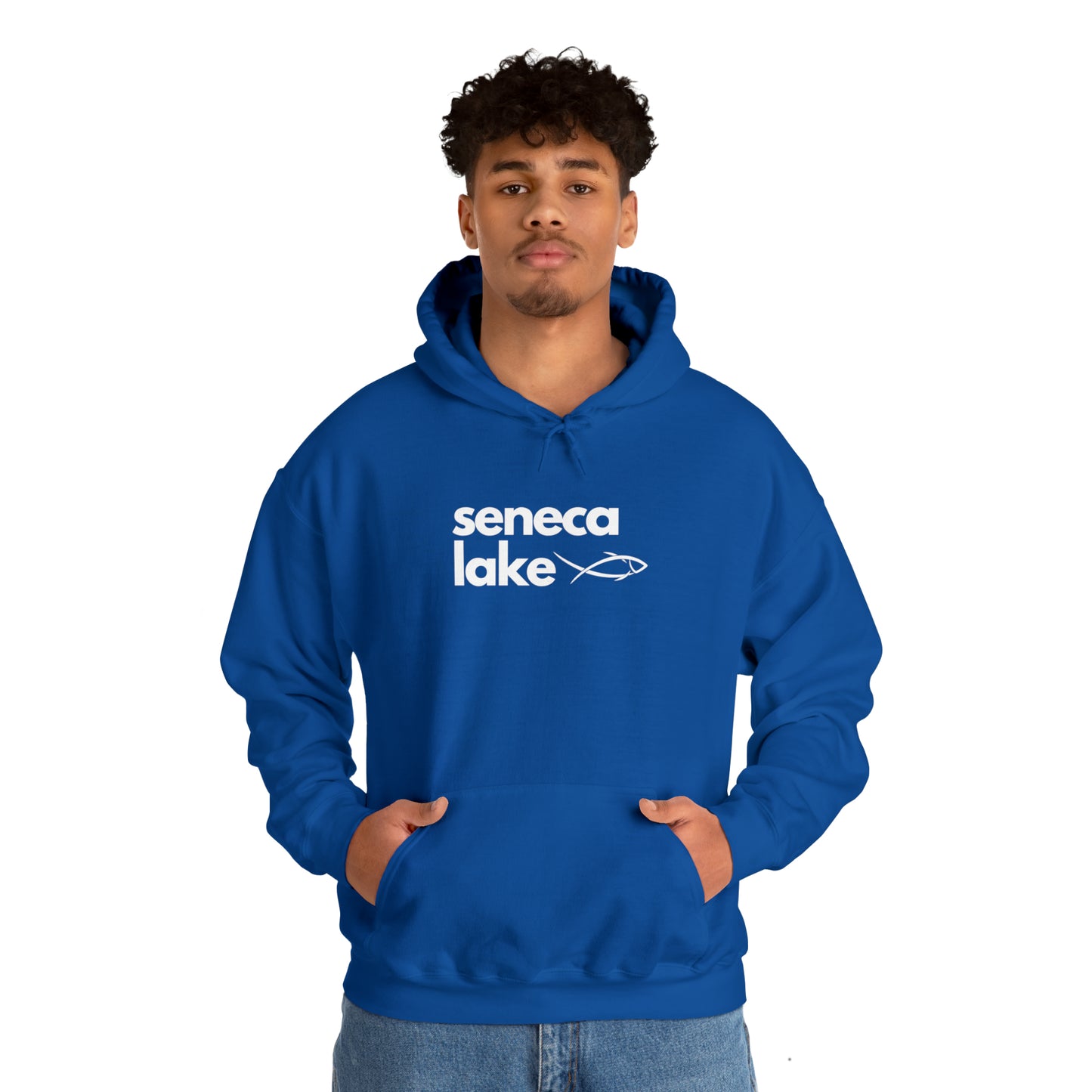 Seneca Lake Simple Fish Unisex Hoodie