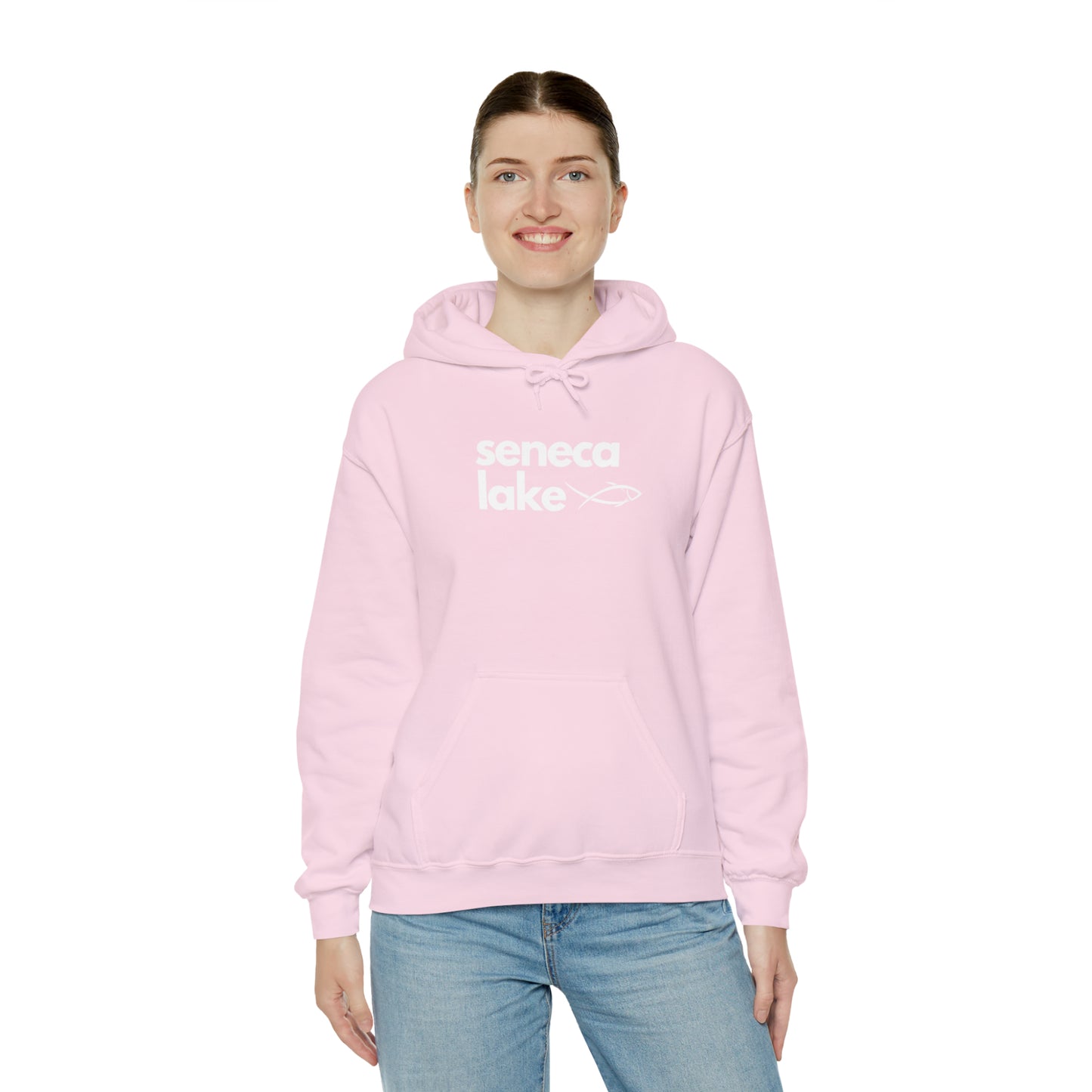 Seneca Lake Simple Fish Unisex Hoodie