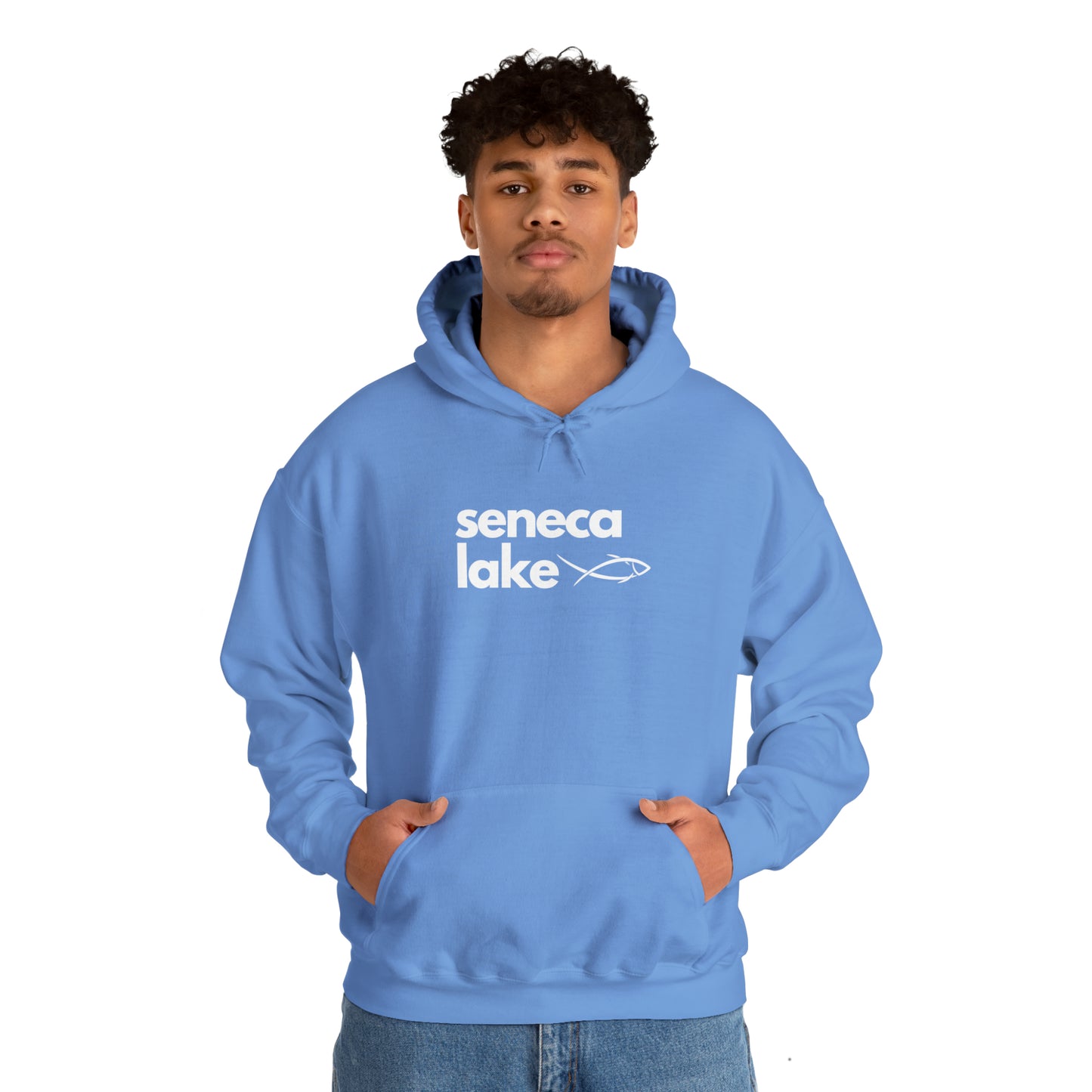 Seneca Lake Simple Fish Unisex Hoodie