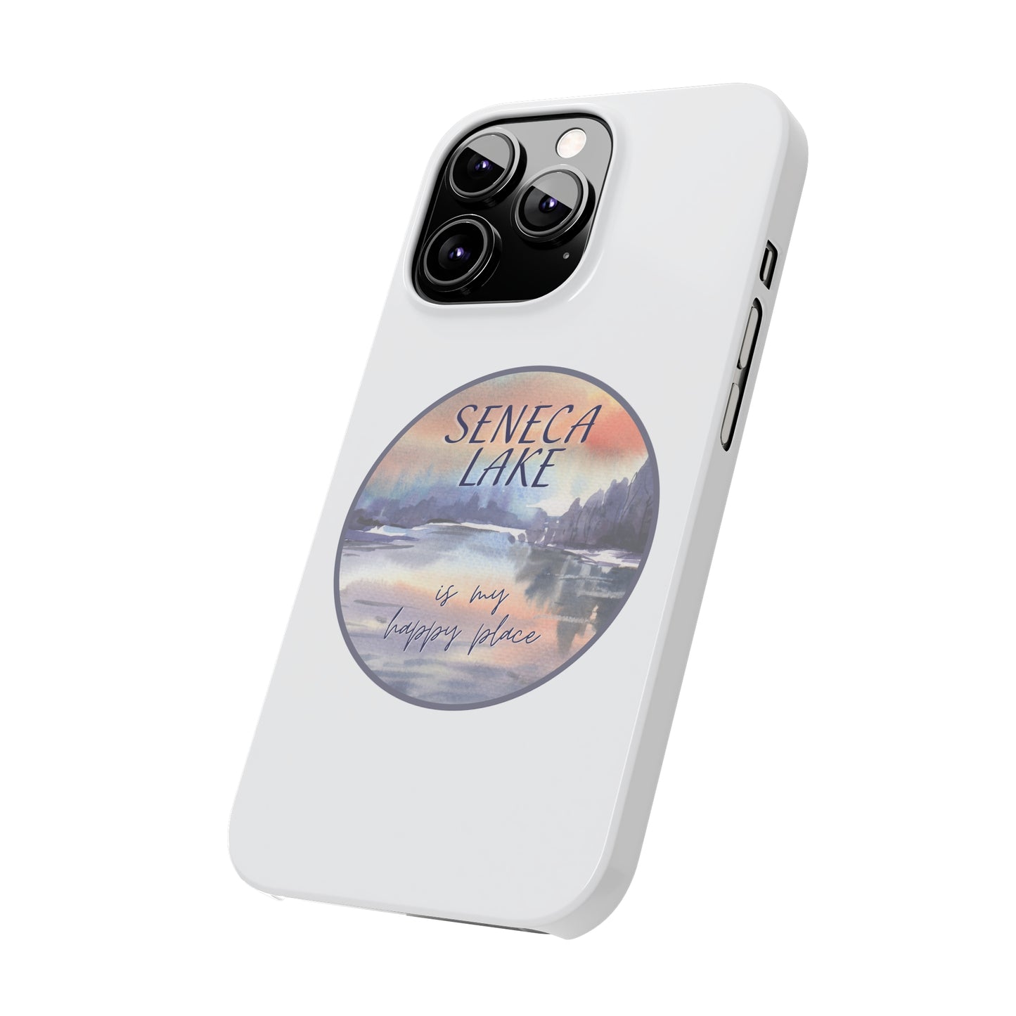 iPhone Slim Cases - Seneca Lake is My Happy Place watercolors