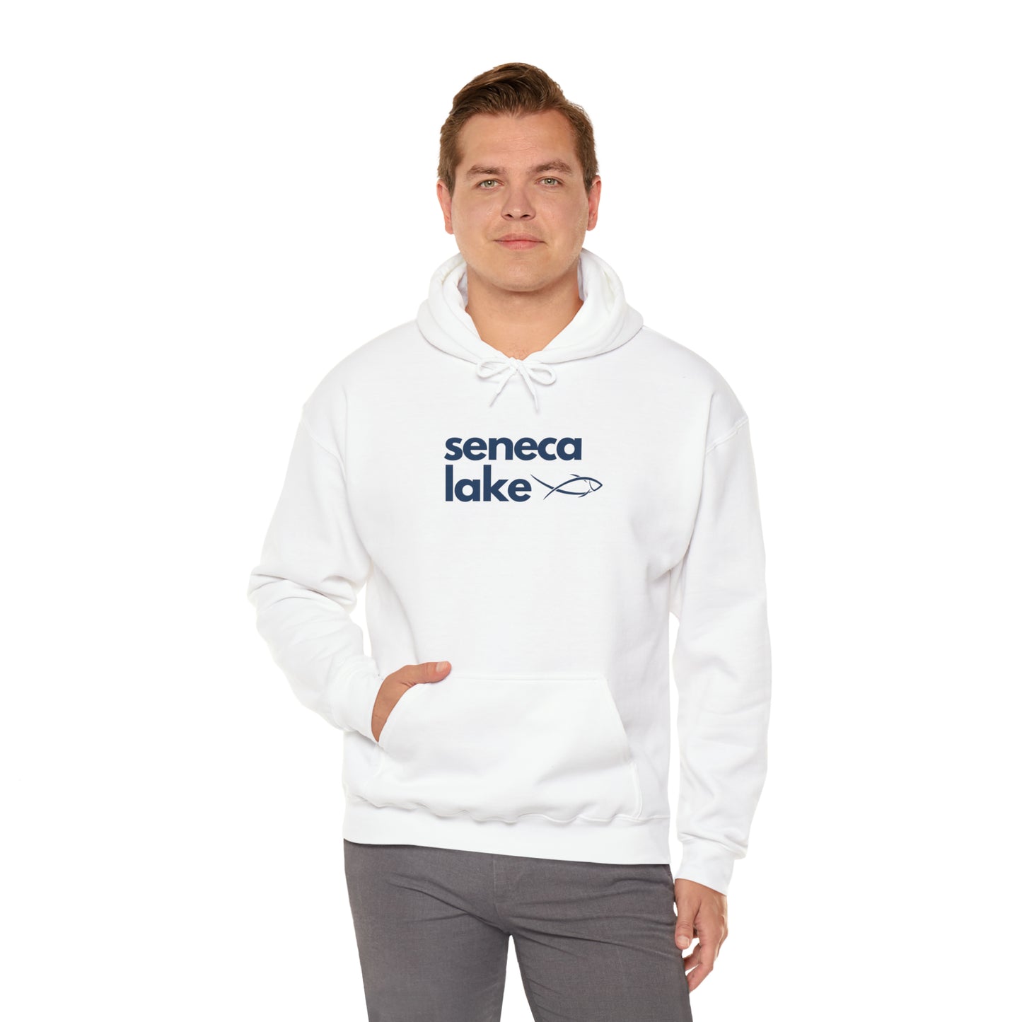 Seneca Lake Simple Fish Unisex Hoodie