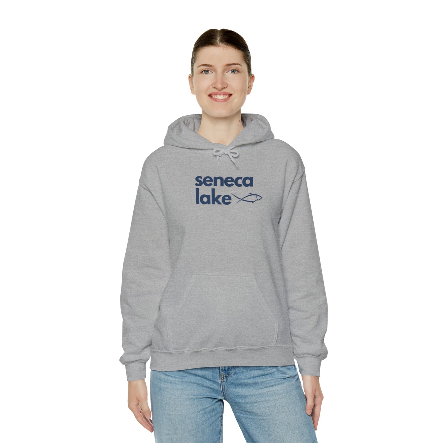 Seneca Lake Simple Fish Unisex Hoodie