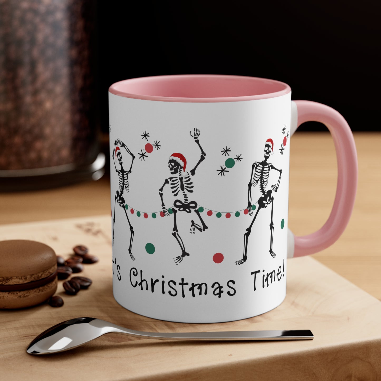 Christmas Mug, Dancing Skeletons interior accent Coffee Mug, 11oz coffee mug