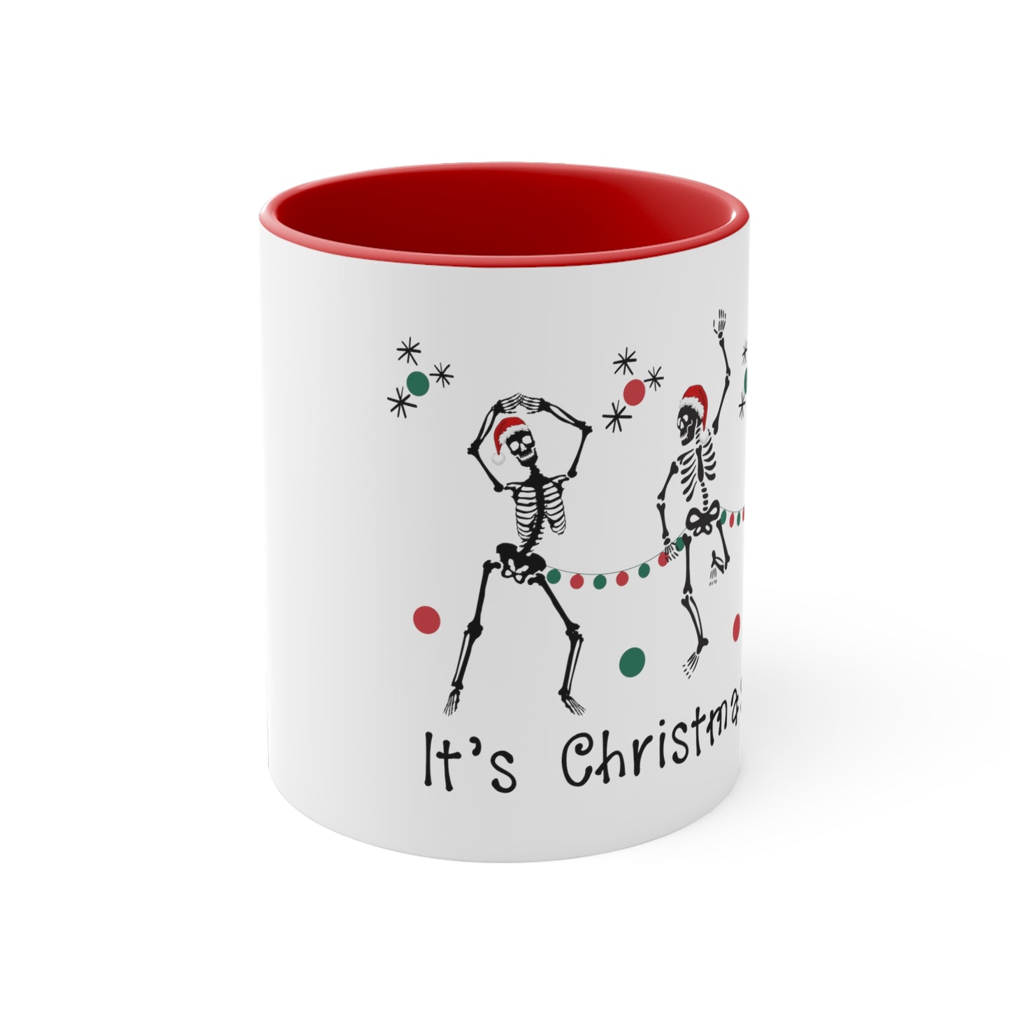 Christmas Mug, Dancing Skeletons interior accent Coffee Mug, 11oz coffee mug