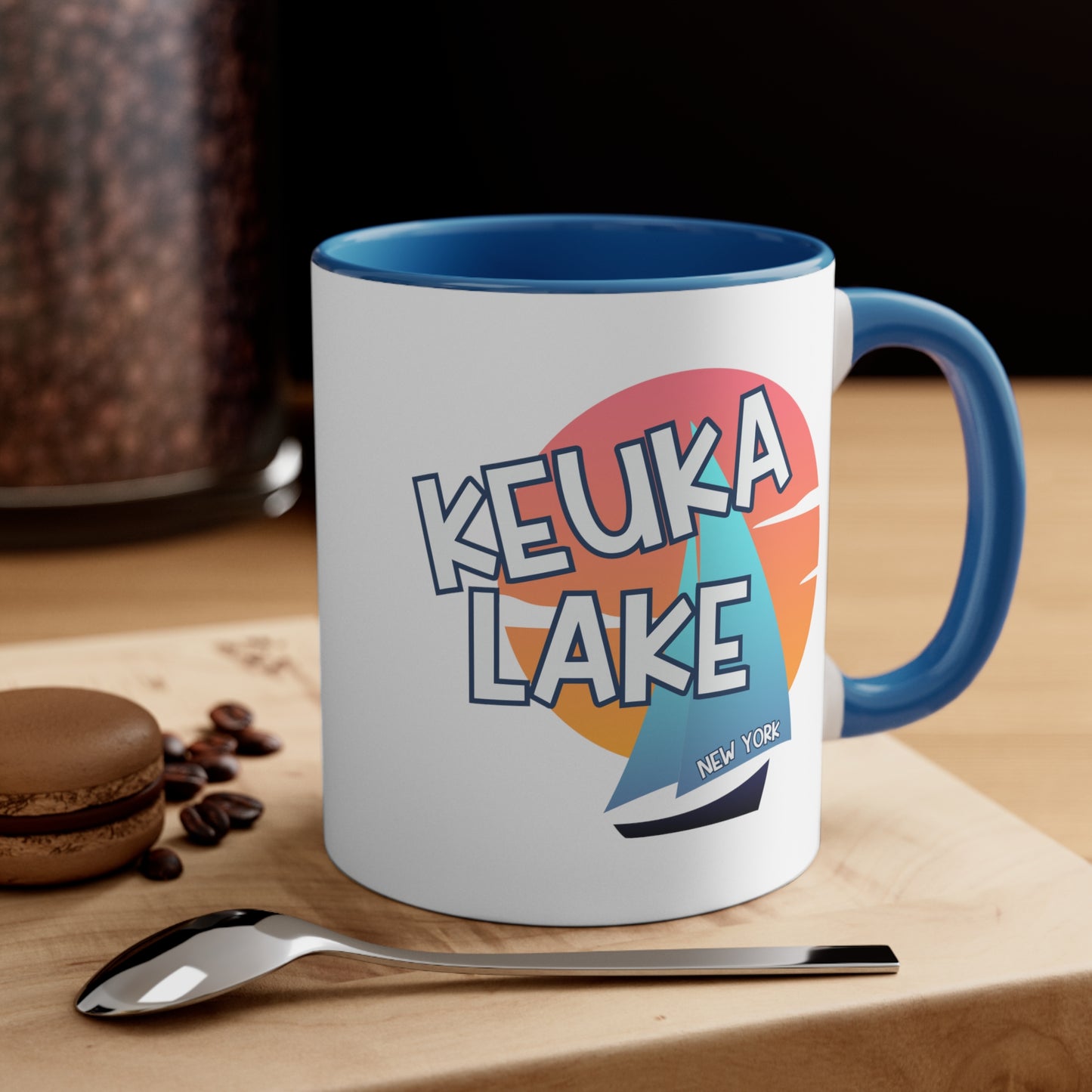 Keuka Lake coffee mug, interior accent Coffee Mug, 11oz coffee mug