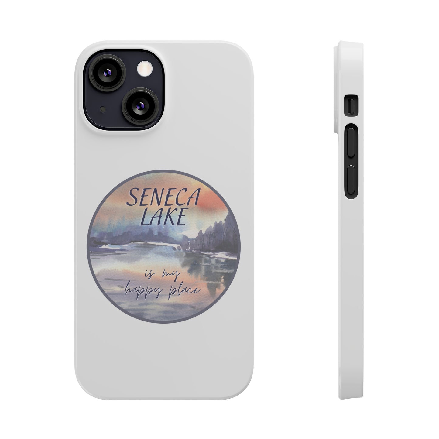 iPhone Slim Cases - Seneca Lake is My Happy Place watercolors