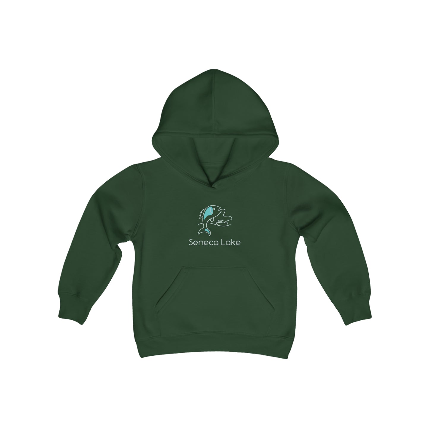 Seneca Lake Fish & Boat Youth Hoodie