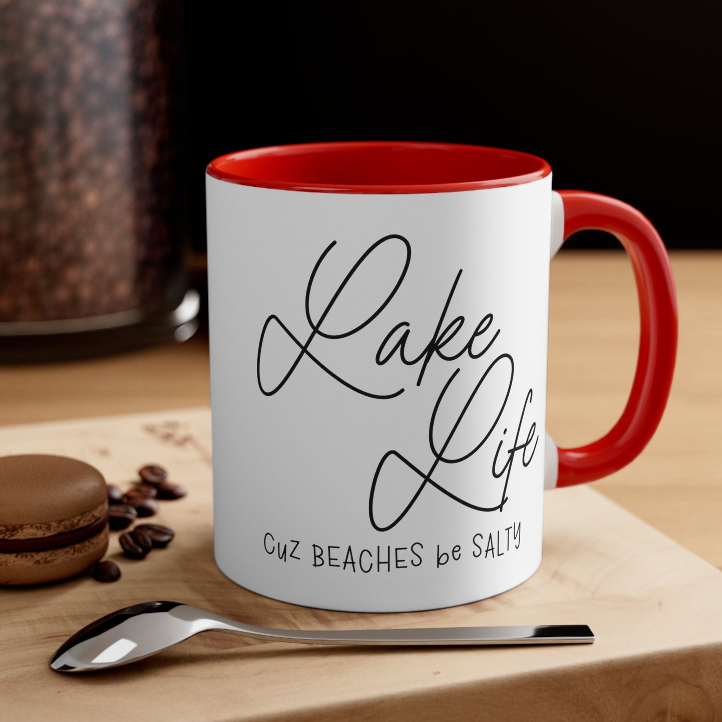 Lake Life coffee mug, interior accent Coffee Mug, 11oz coffee mug