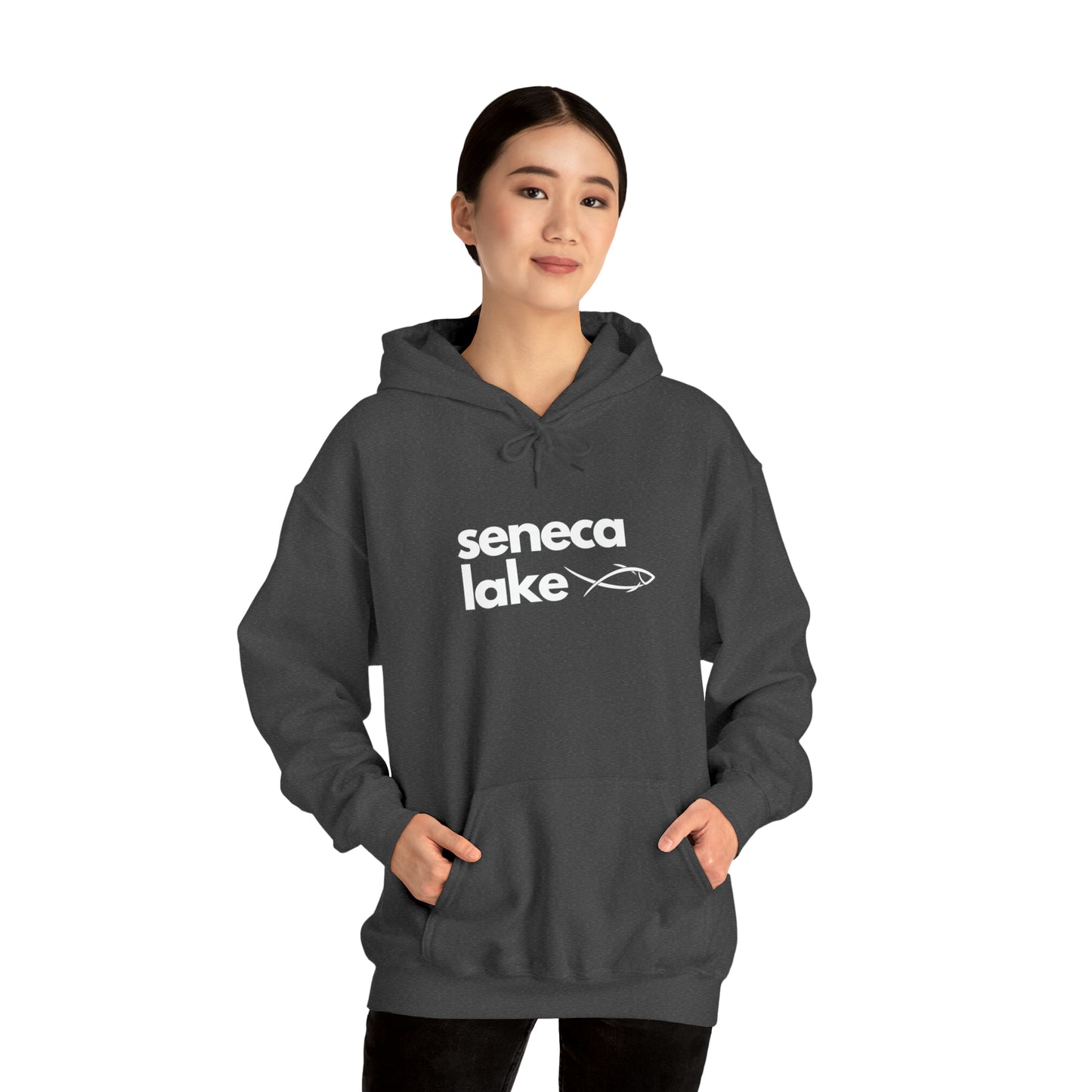 Seneca Lake Simple Fish Unisex Hoodie