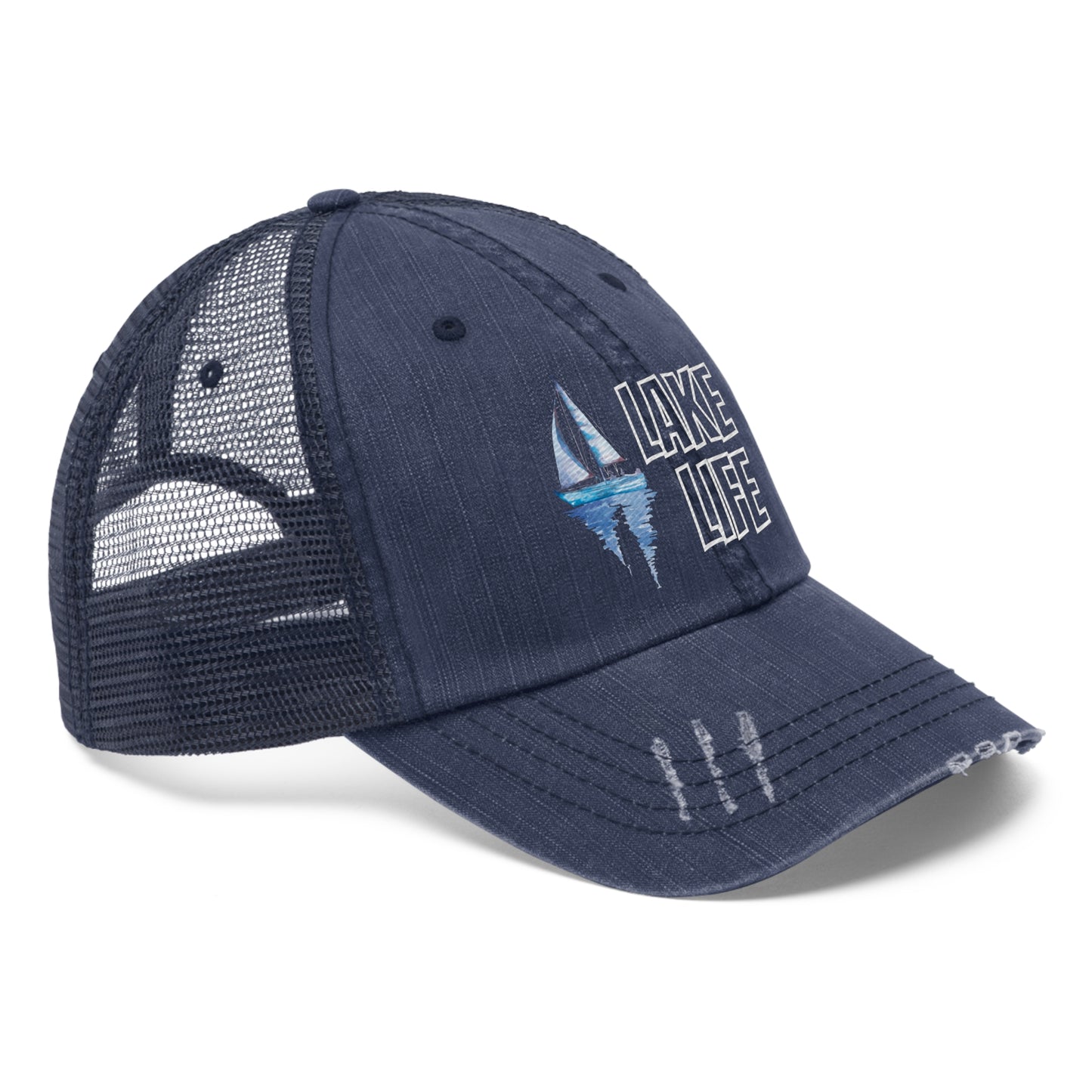 Lake Life Sailboat Unisex Trucker Hat