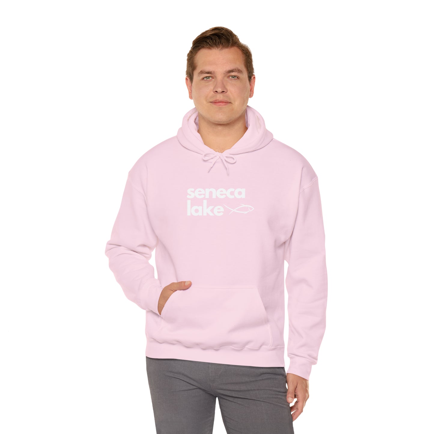 Seneca Lake Simple Fish Unisex Hoodie