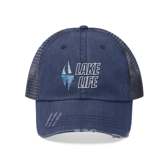 Lake Life Sailboat Unisex Trucker Hat