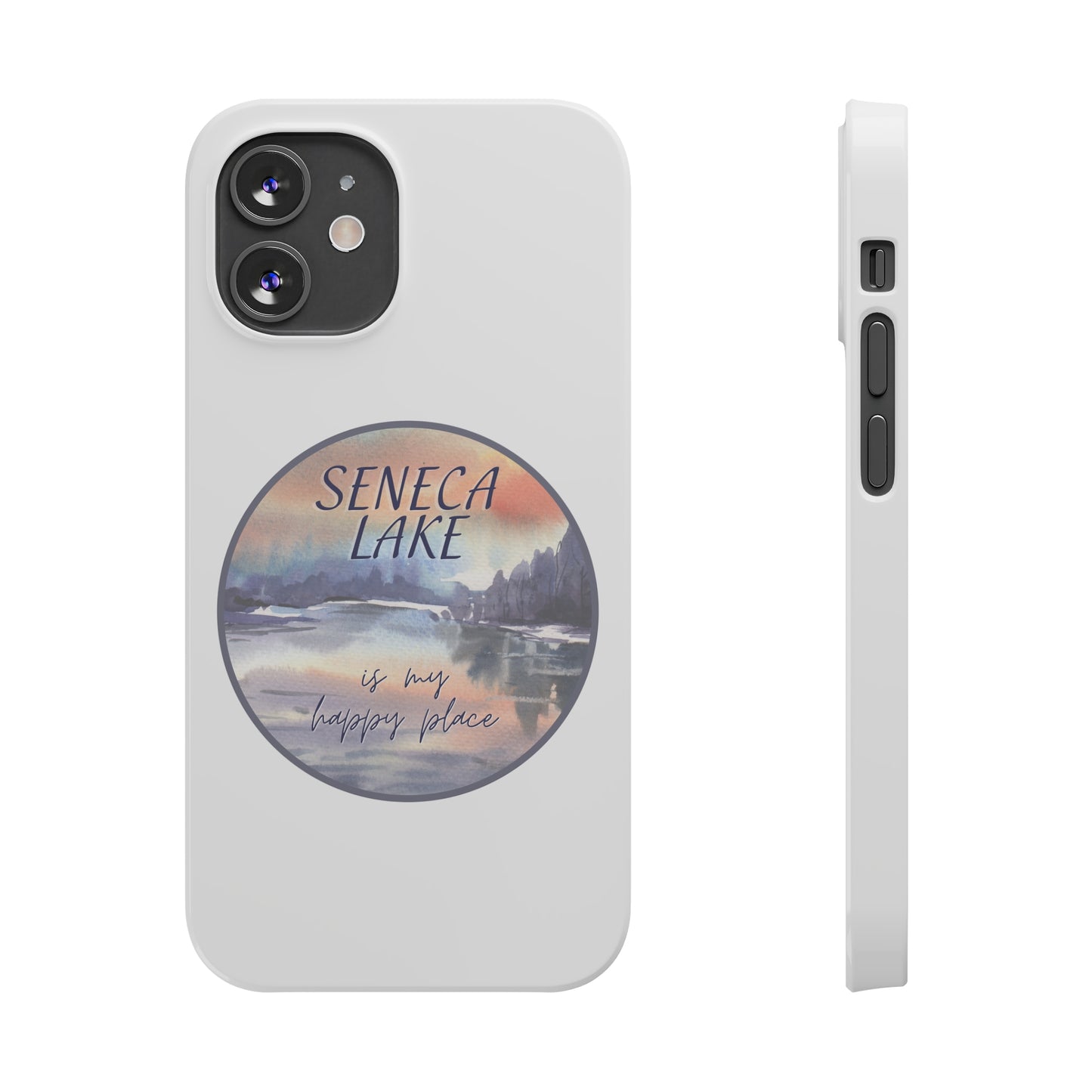 iPhone Slim Cases - Seneca Lake is My Happy Place watercolors