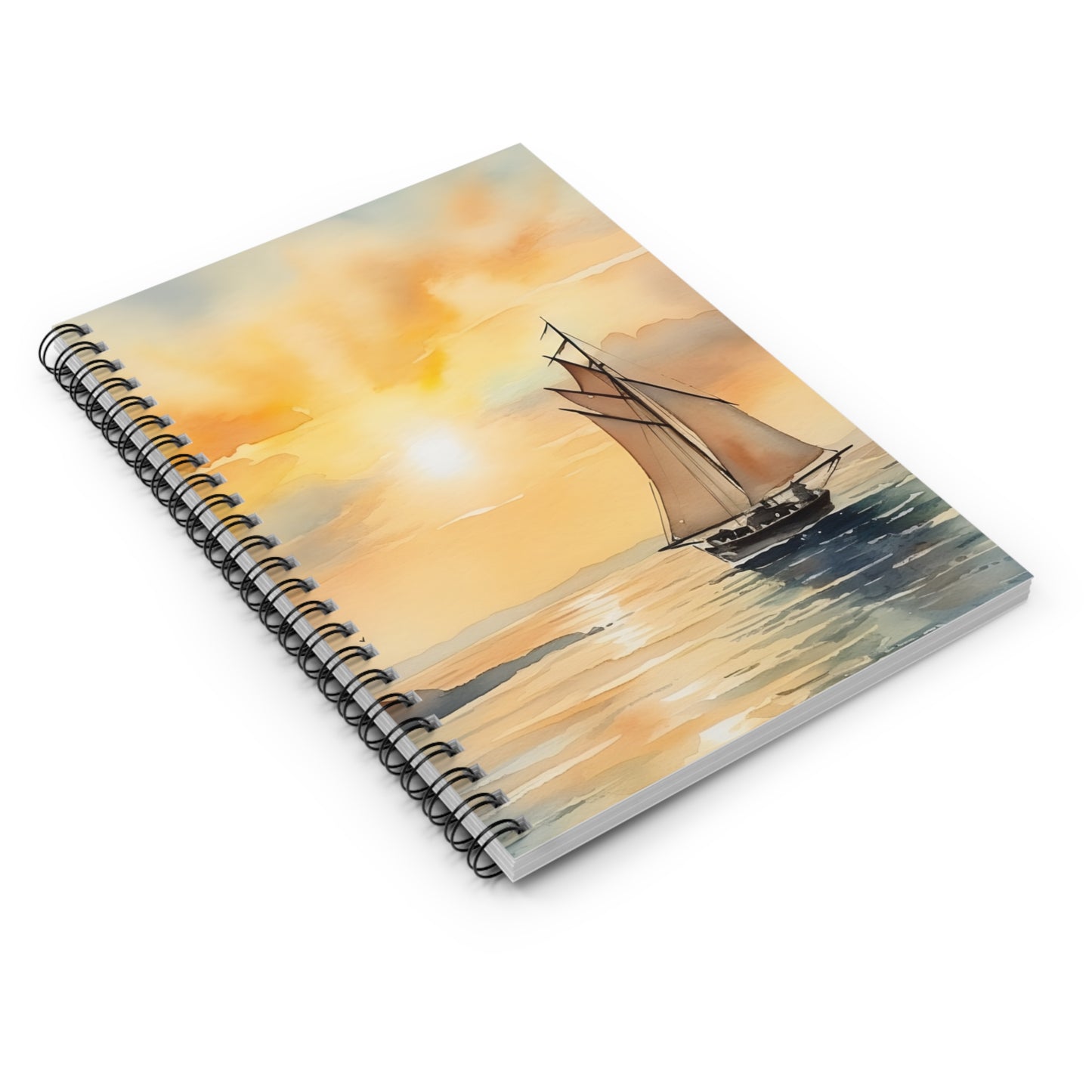 Nautical Elegance on a Crisp Morning Spiral Notebook - Ruled Line