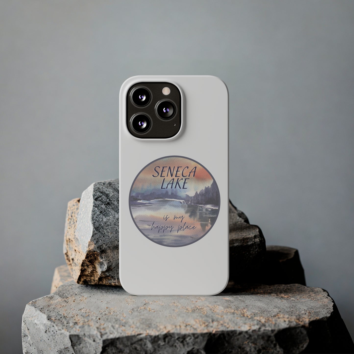 iPhone Slim Cases - Seneca Lake is My Happy Place watercolors