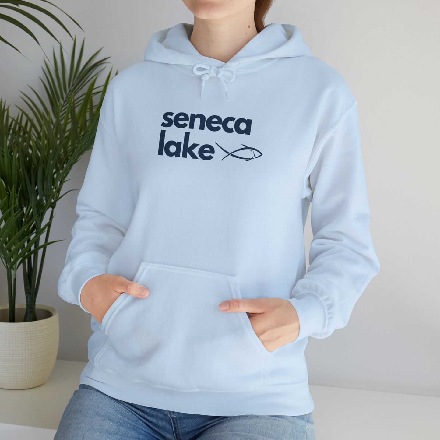 Seneca Lake Simple Fish Unisex Hoodie