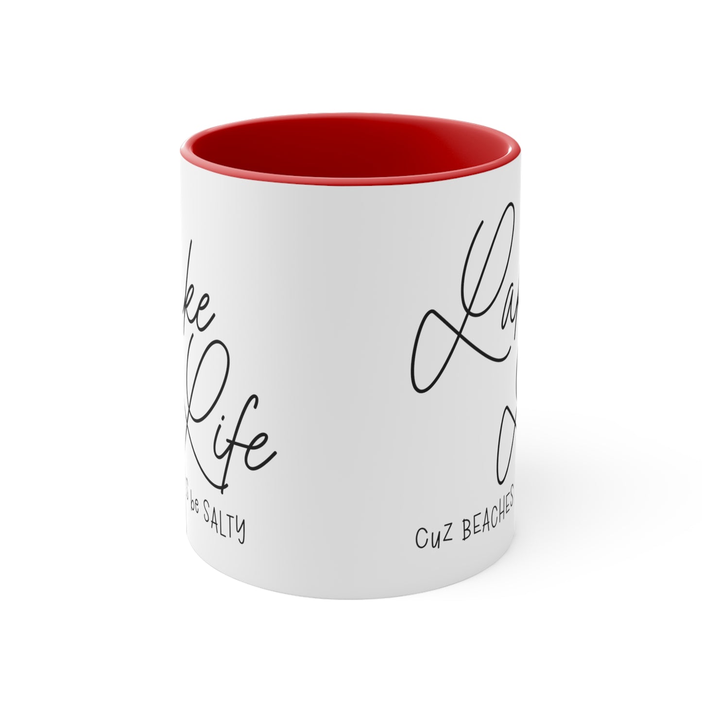 Lake Life coffee mug, interior accent Coffee Mug, 11oz coffee mug