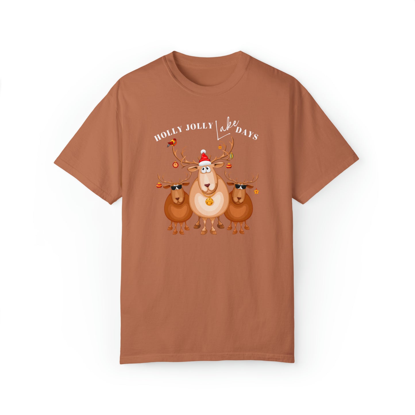 Holiday T-shirt, Festive T-shirt, fun-loving reindeer