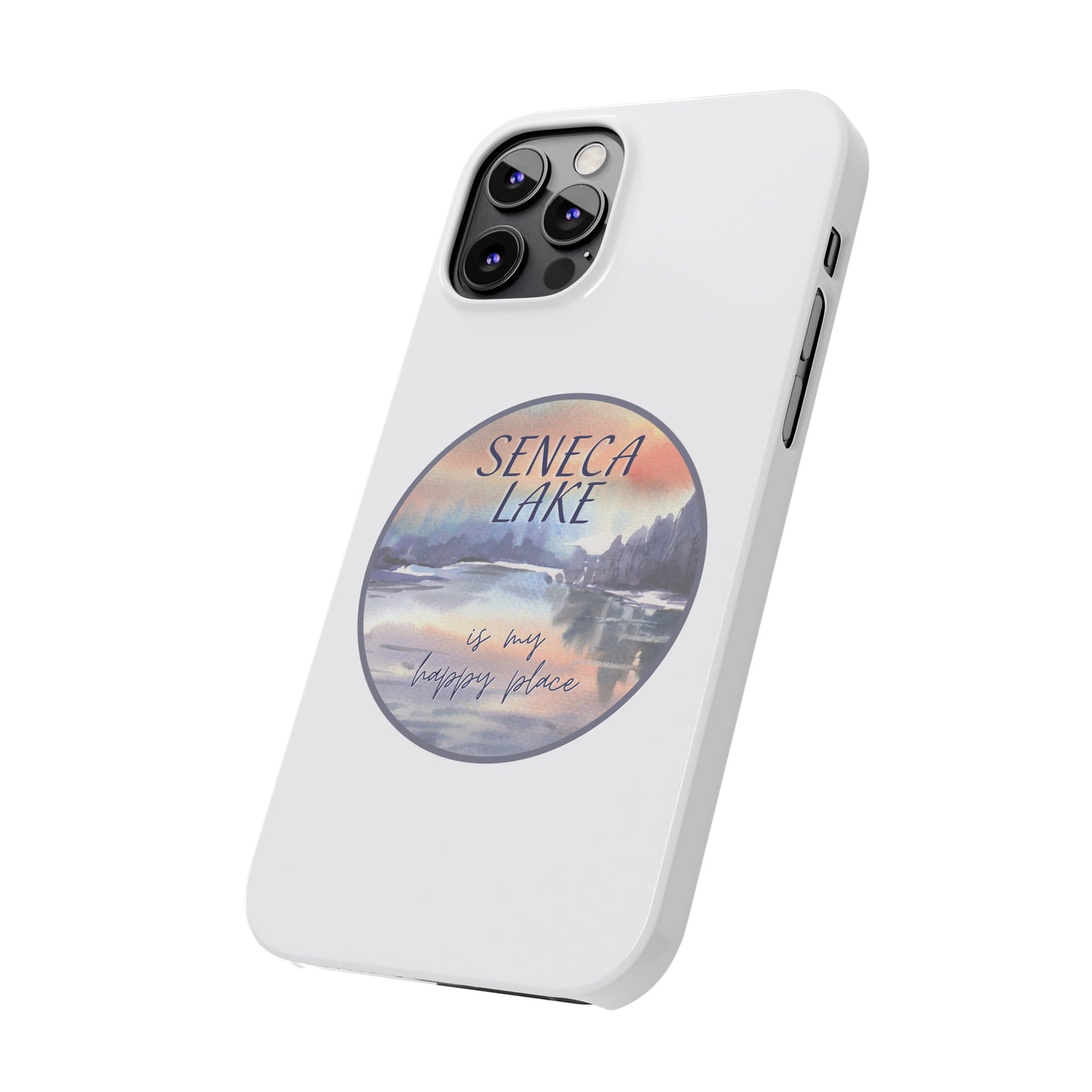 iPhone Slim Cases - Seneca Lake is My Happy Place watercolors