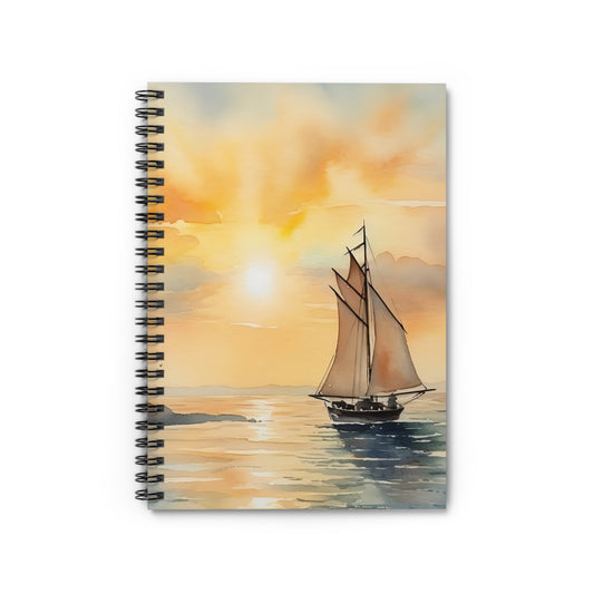 Nautical Elegance on a Crisp Morning Spiral Notebook - Ruled Line