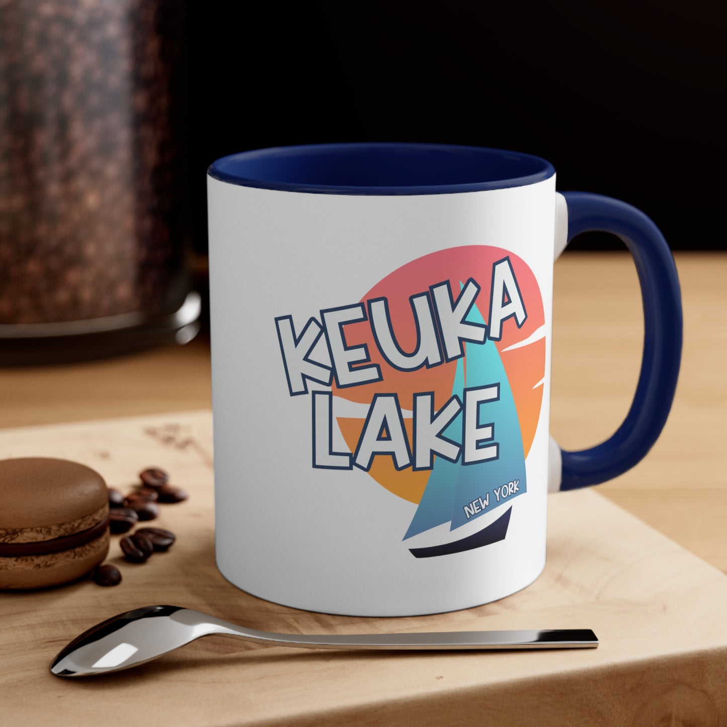 Keuka Lake coffee mug, interior accent Coffee Mug, 11oz coffee mug