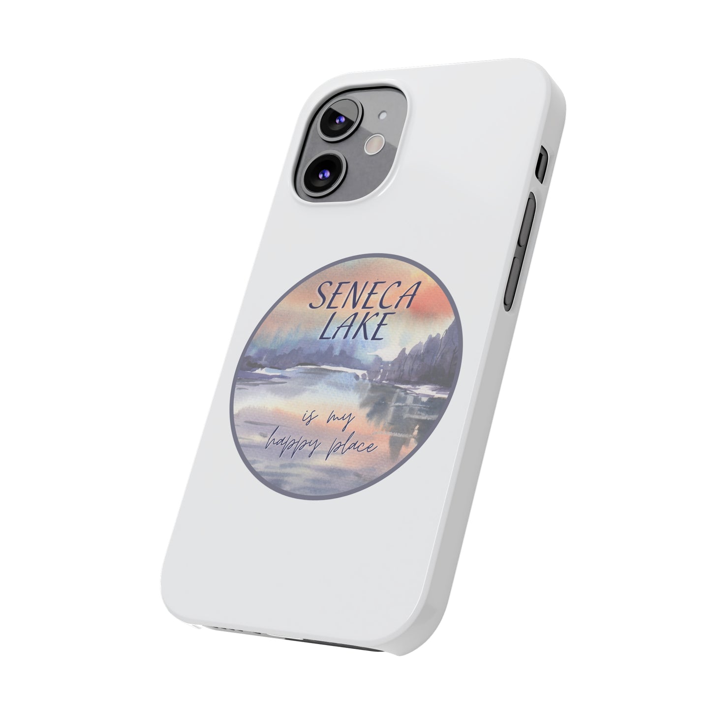 iPhone Slim Cases - Seneca Lake is My Happy Place watercolors