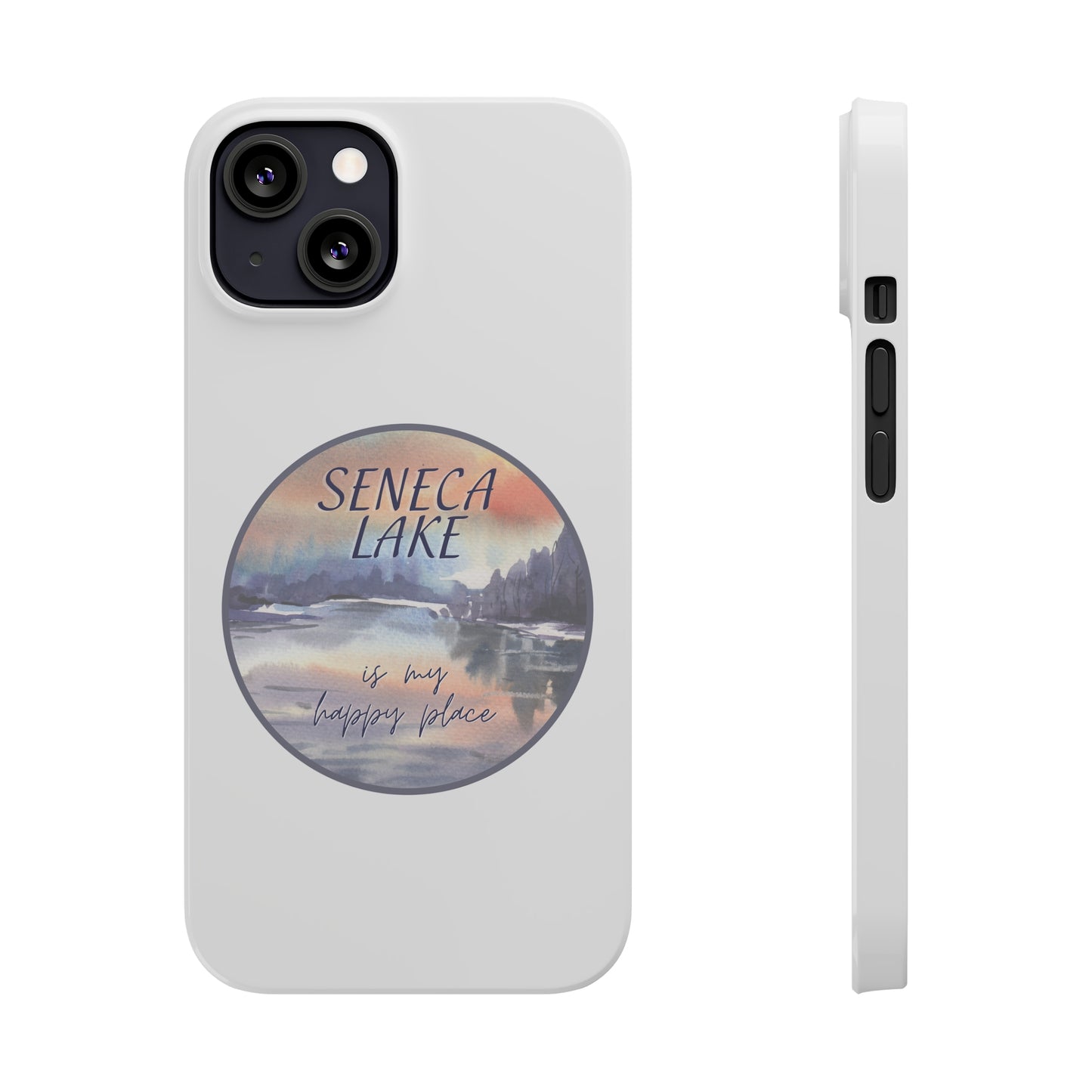 iPhone Slim Cases - Seneca Lake is My Happy Place watercolors