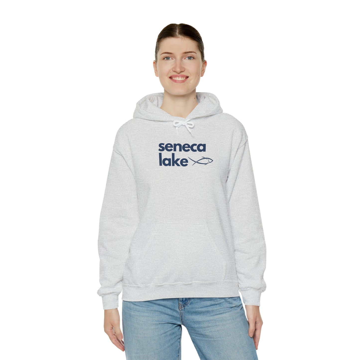 Seneca Lake Simple Fish Unisex Hoodie