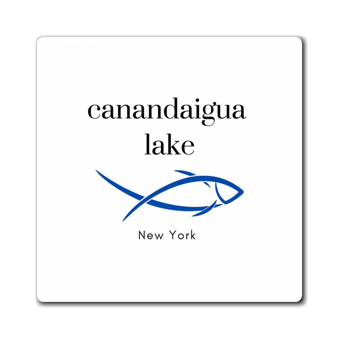 Canandaigua Lake, NY blue fish magnet