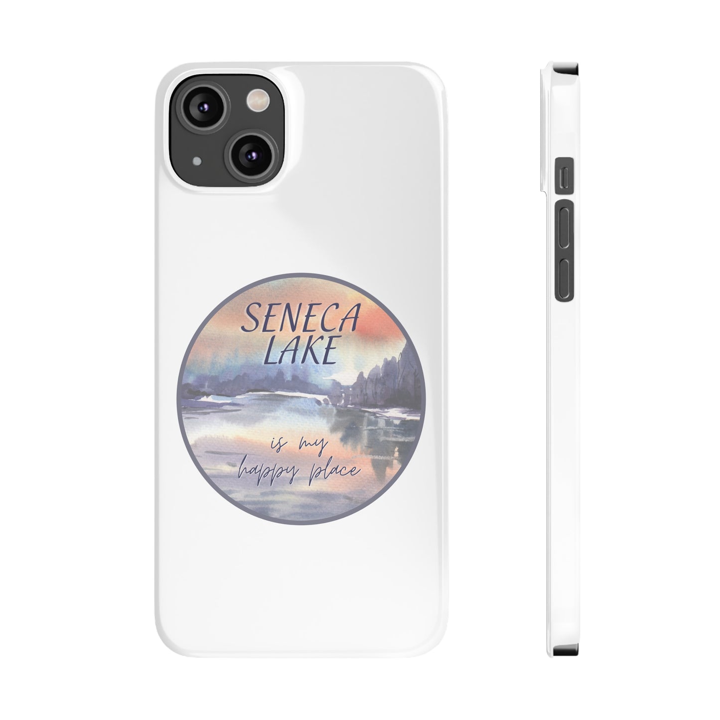 iPhone Slim Cases - Seneca Lake is My Happy Place watercolors