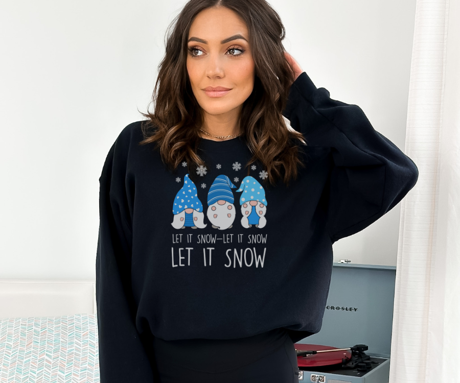 Let it Snow Crewneck Sweatshirt, Holiday Sweatshirt