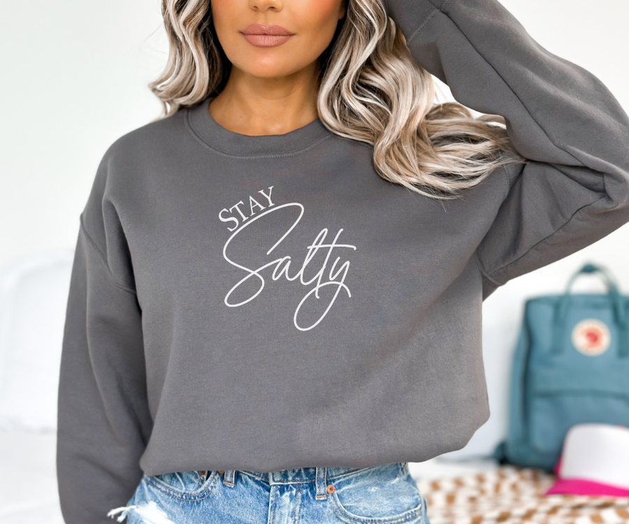 Beach sweatshirt, crewneck Sweatshirt, Stay Salty sweatshirt