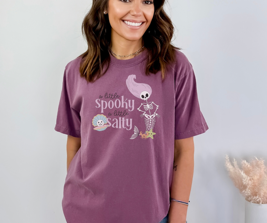 Halloween tshirt, Halloween beach tee, A Little Spooky A Little Salty t-shirt, Coastal Halloween