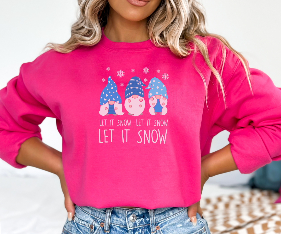 Let it Snow Crewneck Sweatshirt, Holiday Sweatshirt